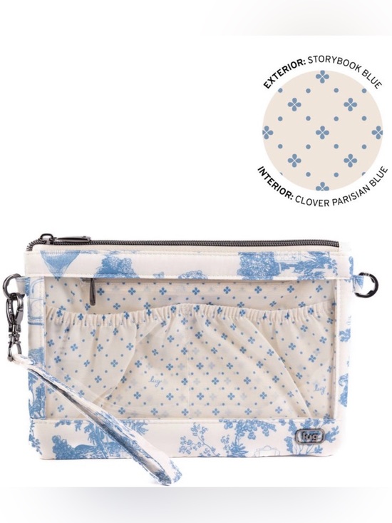 lug Handbags - Lug Clearview Ziplet Pouch in Storybook Blue